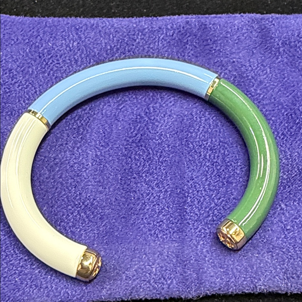 Tory Burch Colorblock Enamel Cuff Bracelet